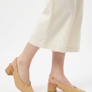 Slingback Γόβες με Ψάθινη Πλέξη