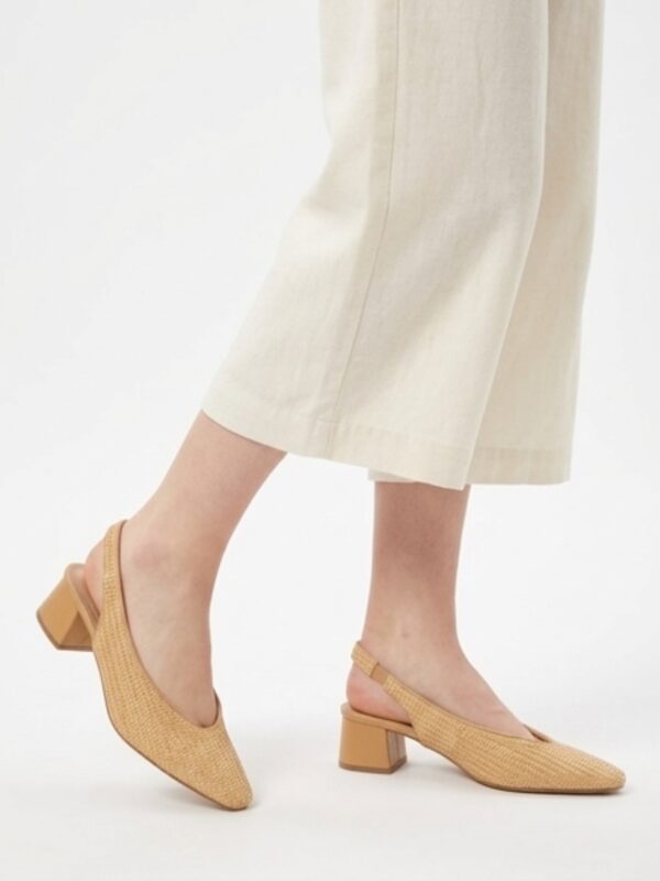 1 (4) Slingback Γόβες με Ψάθινη Πλέξη