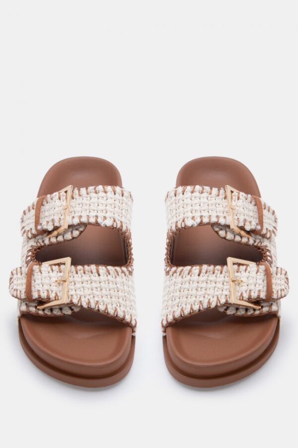 Flatform Sandals με Tweed Υφή