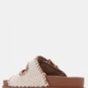 Flatform Sandals με Tweed Υφή