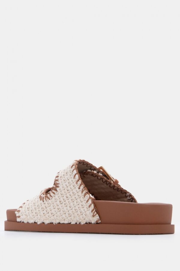 Flatform Sandals με Tweed Υφή