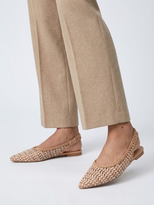 slingback ψάθινα μπεζ