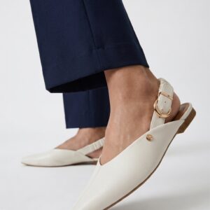 Λευκά μυτερά slingback