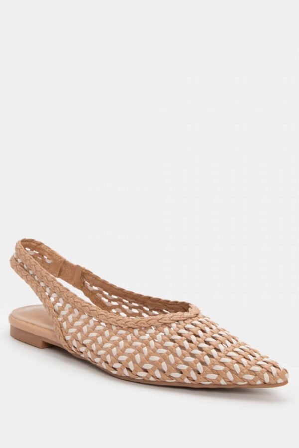 slingback ψάθινα μπεζ