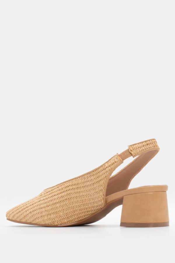 8 Slingback Γόβες με Ψάθινη Πλέξη