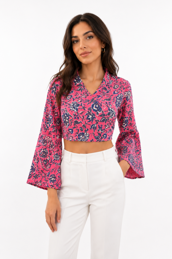Κρουαζε crop top floral